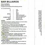 Bar Billiards Back Cover