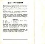 Quest For Freedom Back Cover