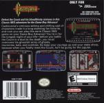 CastleVania Back Cover