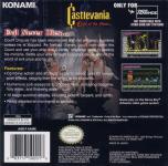 CastleVania: Circle Of The Moon Back Cover