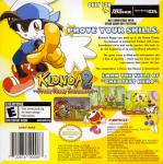 Klonoa 2: Dream Champ Tournament Back Cover