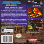 Metroid: Zero Mission Back Cover