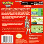 Pokémon FireRed Version Back Cover