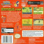 Pokémon Mystery Dungeon: Red Rescue Team Back Cover