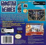 Gunstar Super Heroes Back Cover