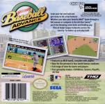 Baseball Advance Back Cover