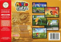 Mario Golf Back Cover