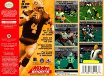 NFL QB Club 2001 Back Cover