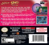 Just Sing! Back Cover