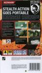 Metal Gear Solid: Portable Ops Back Cover