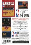 NBA Pro Basketball '94 Back Cover