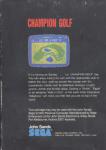 Champion Golf Back Cover