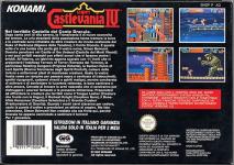 Super Castlevania IV Back Cover