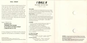 I, Ball II Back Cover