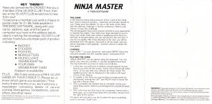 Ninja Master Back Cover