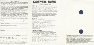 Oriental Hero Back Cover