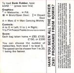 Bank Robber Back Cover