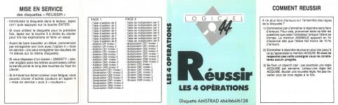 Reussir Les 4 Operations Front Cover