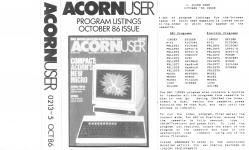 Acorn User #051 (10.1986) Front Cover