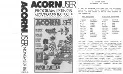 Acorn User #052 (11.1986) Front Cover