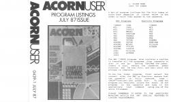 Acorn User #060 (07.1987) Front Cover