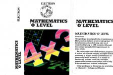 Mathematics 'O' Level Front Cover