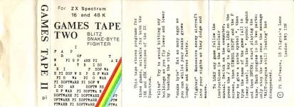 Games Tape II Front Cover