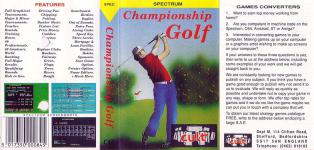 Championship Golf Front Cover