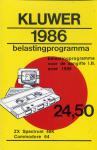 Belastingprogramma 1986 Front Cover