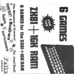 Six Games For The ZX81 Plus 16k Ram Front Cover