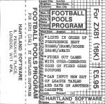 Football Pools Program Front Cover