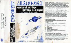 Mines Of Saturn/Return To Earth Front Cover