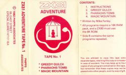 Adventure Tape 1 Front Cover