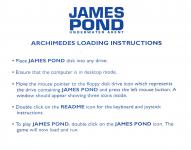 James Pond: Underwater Agent Inner Cover