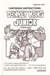 Donkey Kong Junior Inner Cover