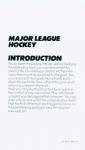 Major League Hockey Inner Cover