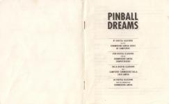 Pinball Dreams Inner Cover