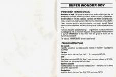 Super Wonder Boy in Monsterland Inner Cover