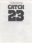 Catch 23 Inner Cover