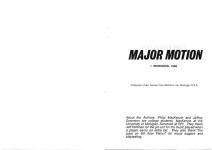 Major Motion Inner Cover