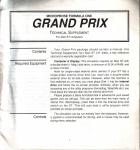 Formula One Grand Prix 1.02 Inner Cover