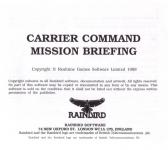 Carrier Command Inner Cover