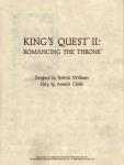 King's Quest II: Romancing the Throne Inner Cover