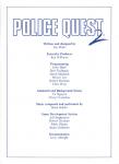 Police Quest II: The Vengeance Inner Cover