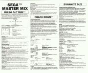 Sega Master Mix Inner Cover