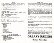 Galaxy Raiders Inner Cover