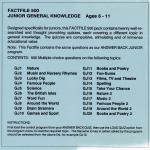 Factfile 500: Junior General Knowledge Inner Cover