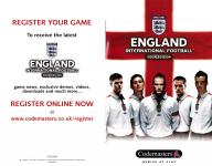 England International Football 2004 Edition Inner Cover