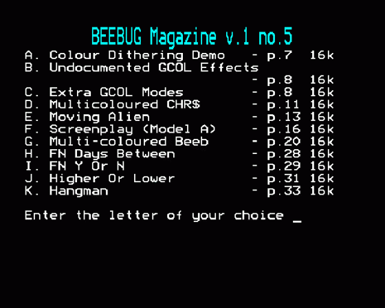 Beebug Volume 1 Number 5