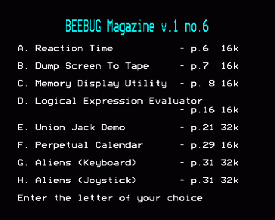 Beebug Volume 1 Number 6